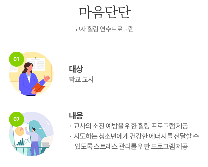 마음단단 - 교사 힐링 연수프로그램